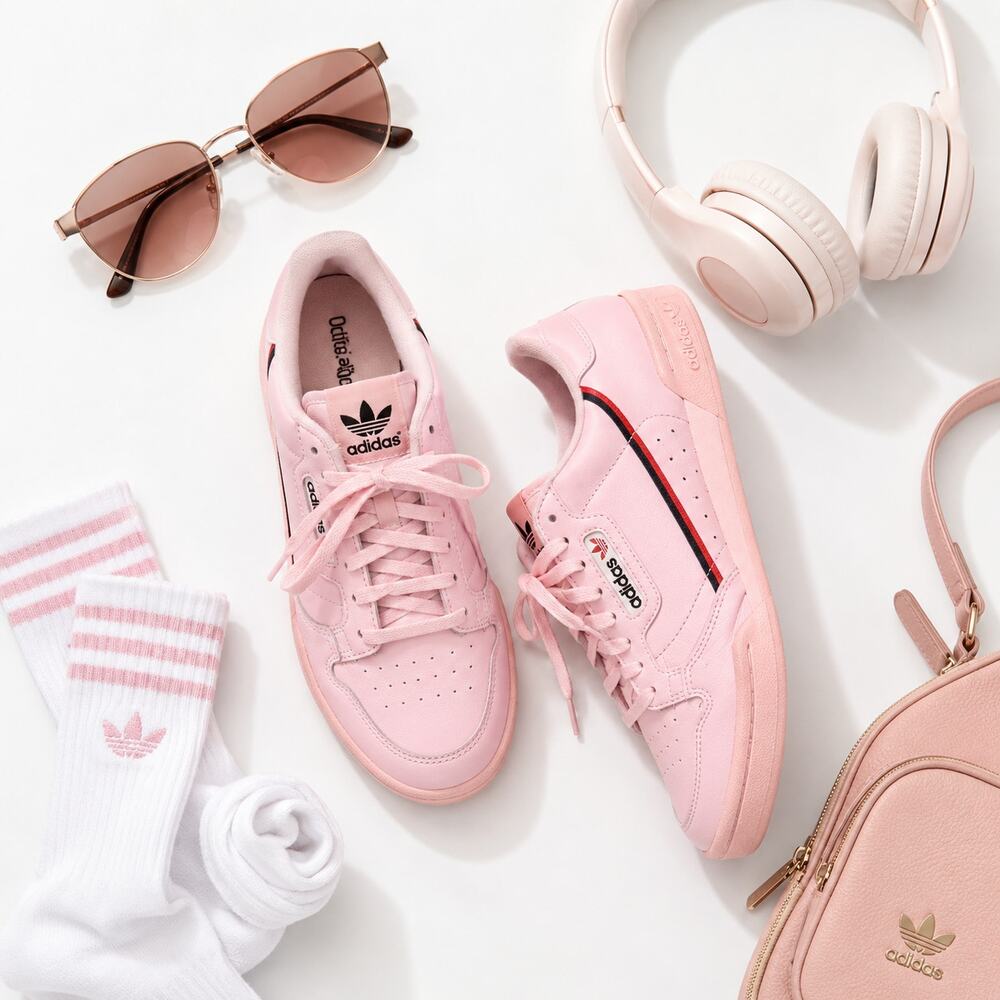 Adidas Originals Continental 80 Pink Leather Sneakers Women's US 6.5